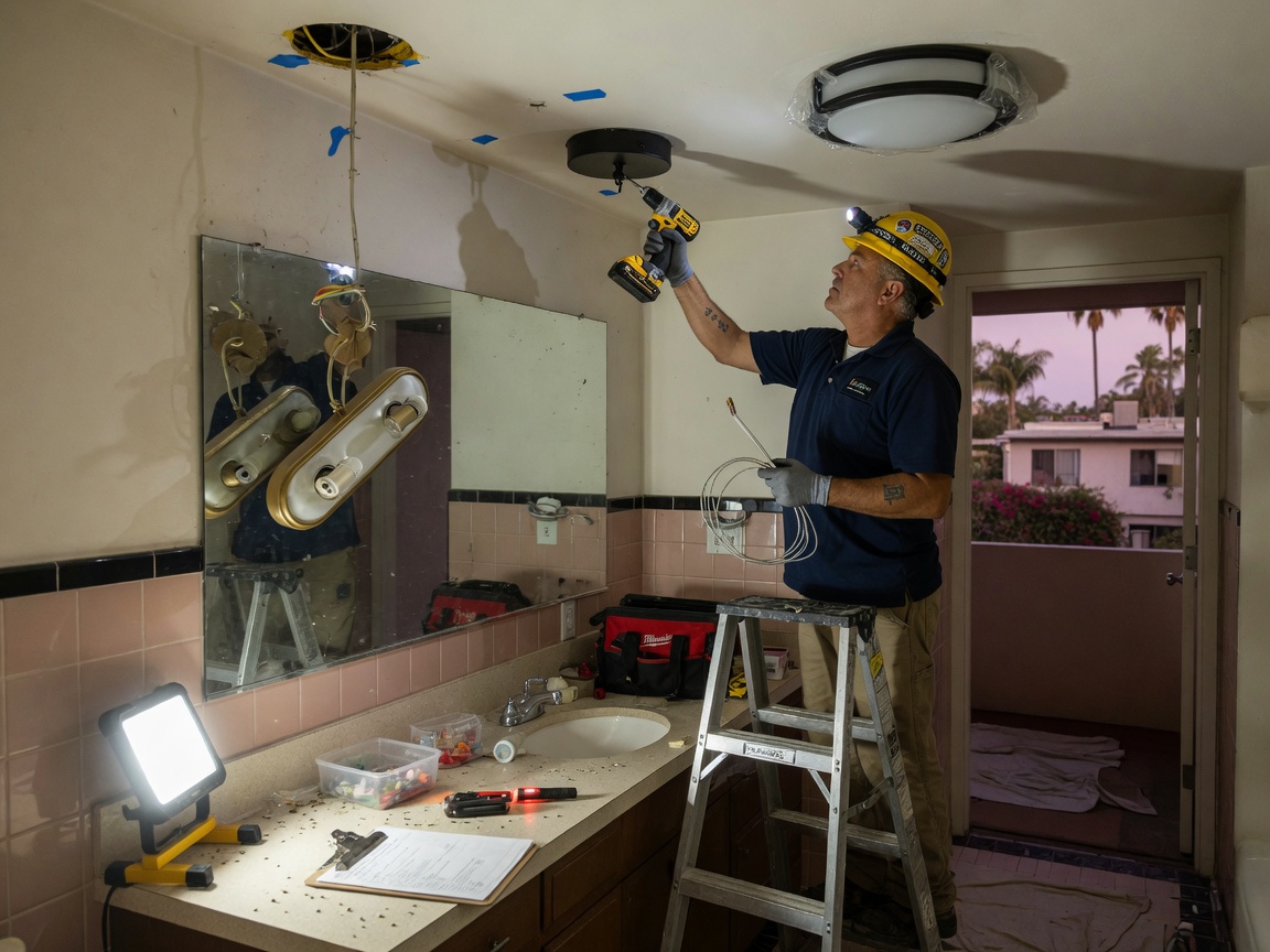 Bathroom Lighting Upgrade in Los Angeles, CA